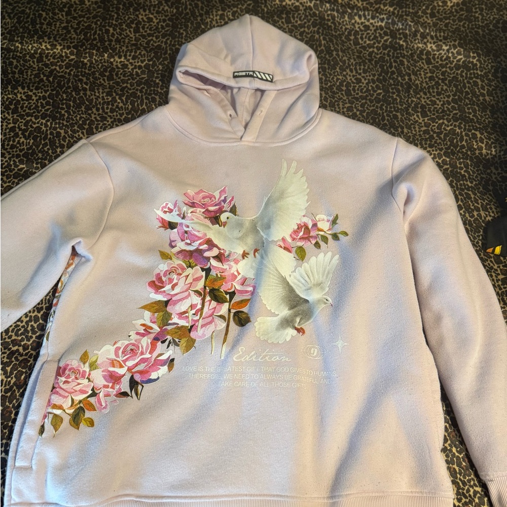 Floral Dove Graphic Hoodie